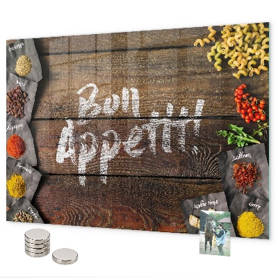 Tableau magnétique Inscription Bon appétit