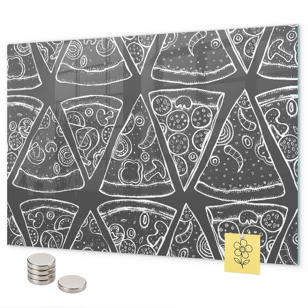 Tableau magnétique mural Pizza peinte