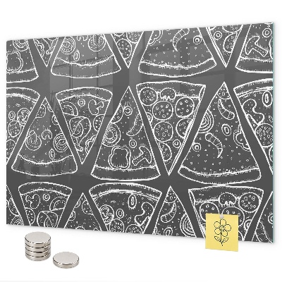 Tableau magnétique mural Pizza peinte