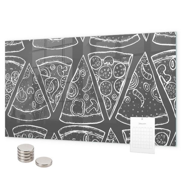 Tableau magnétique mural Pizza peinte