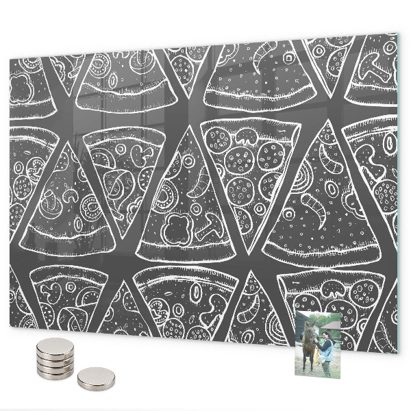 Tableau magnétique mural Pizza peinte