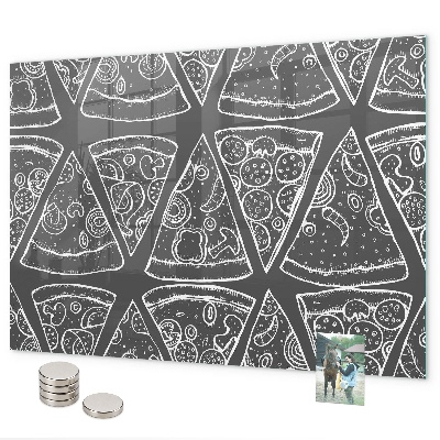 Tableau magnétique mural Pizza peinte