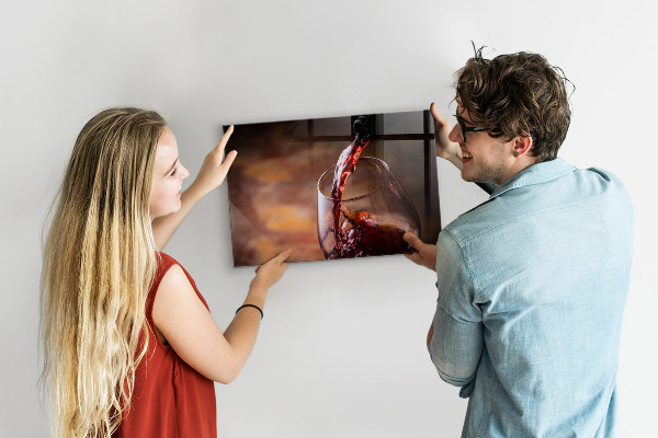 Tableau magnétique Un verre de vin