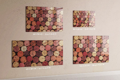 Tableau magnétique mural bouchons de vin
