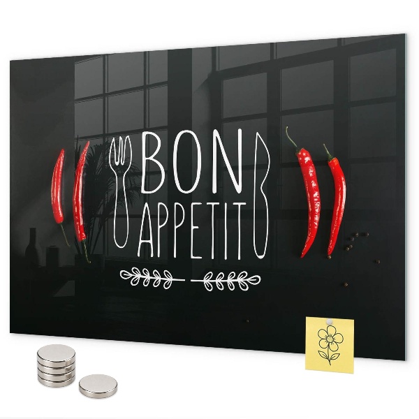 Tableau magnétique L'inscription Bon appétit