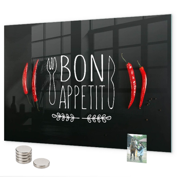 Tableau magnétique L'inscription Bon appétit
