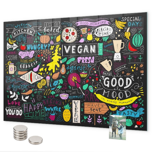 Tableau magnétique mural Inscriptions abstraites