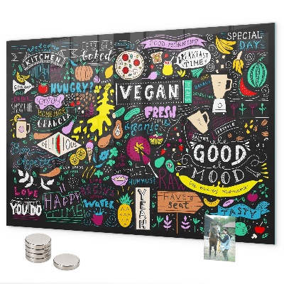 Tableau magnétique mural Inscriptions abstraites