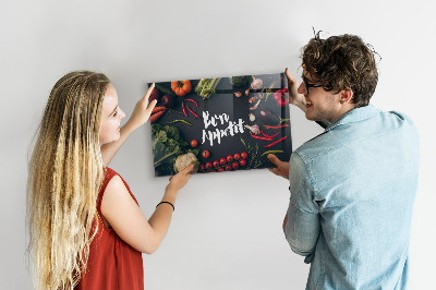 Tableau magnétique mural L'inscription Bon appétit