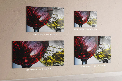 Tableau magnétique mural Verres de vin