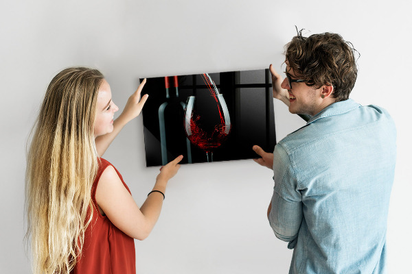 Tableau magnétique Une bouteille de vin