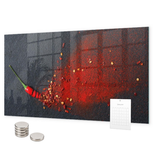 Tableau magnétique Épice rouge