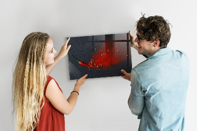 Tableau magnétique Épice rouge
