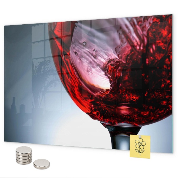 Tableau magnétique mural Un verre de vin