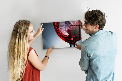 Tableau magnétique mural Un verre de vin