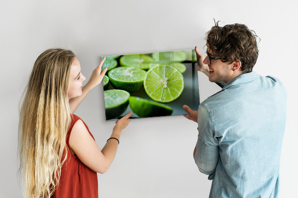Tableau magnétique mural tranches de citron vert