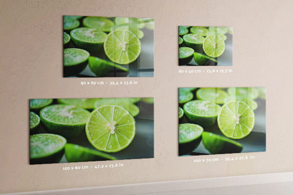 Tableau magnétique mural tranches de citron vert