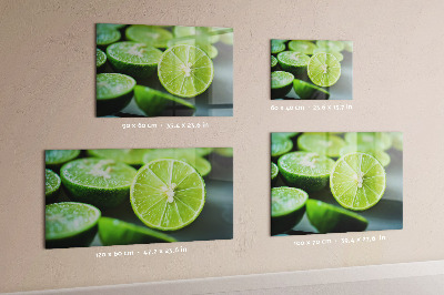 Tableau magnétique mural tranches de citron vert