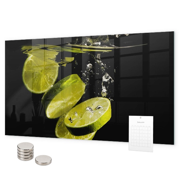 Tableau magnétique mural Citrons verts