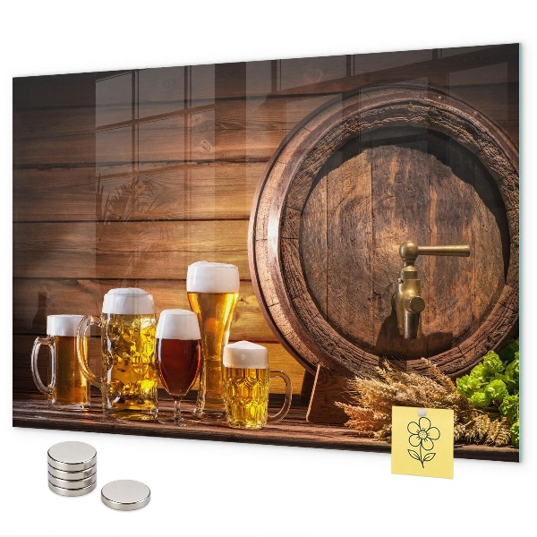 Tableau magnétique Un tonneau de bière