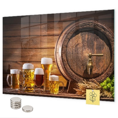 Tableau magnétique Un tonneau de bière
