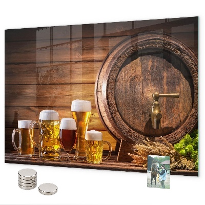 Tableau magnétique Un tonneau de bière