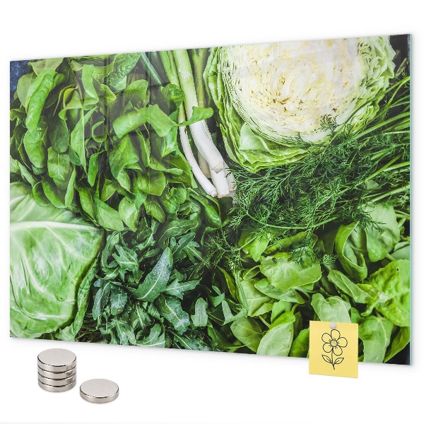 Tableau magnétique mural Légumes verts
