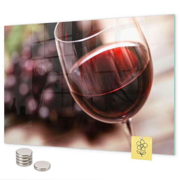Tableau magnétique Un verre de vin rouge