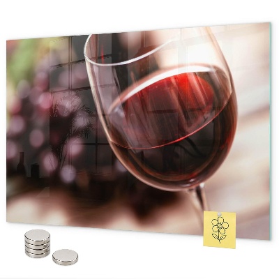 Tableau magnétique Un verre de vin rouge