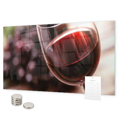 Tableau magnétique Un verre de vin rouge