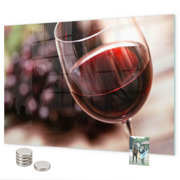 Tableau magnétique Un verre de vin rouge