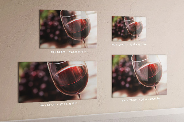 Tableau magnétique Un verre de vin rouge
