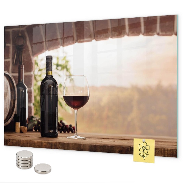 Tableau magnétique Bouteilles de vin