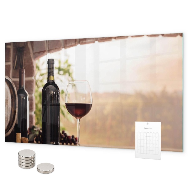 Tableau magnétique Bouteilles de vin