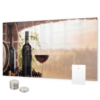 Tableau magnétique Bouteilles de vin