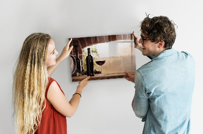 Tableau magnétique Bouteilles de vin