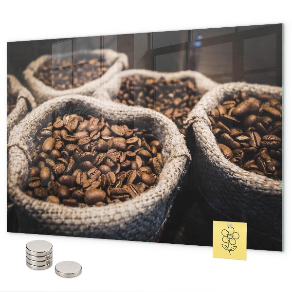 Tableau magnétique mural Sachets de café