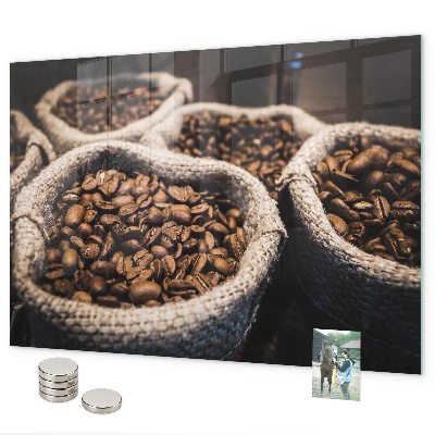 Tableau magnétique mural Sachets de café