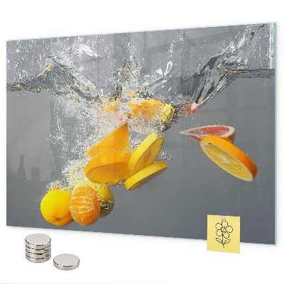 Tableau magnétique mural Agrumes dans l'eau