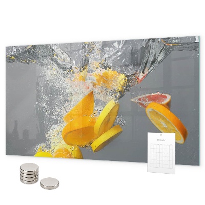 Tableau magnétique mural Agrumes dans l'eau