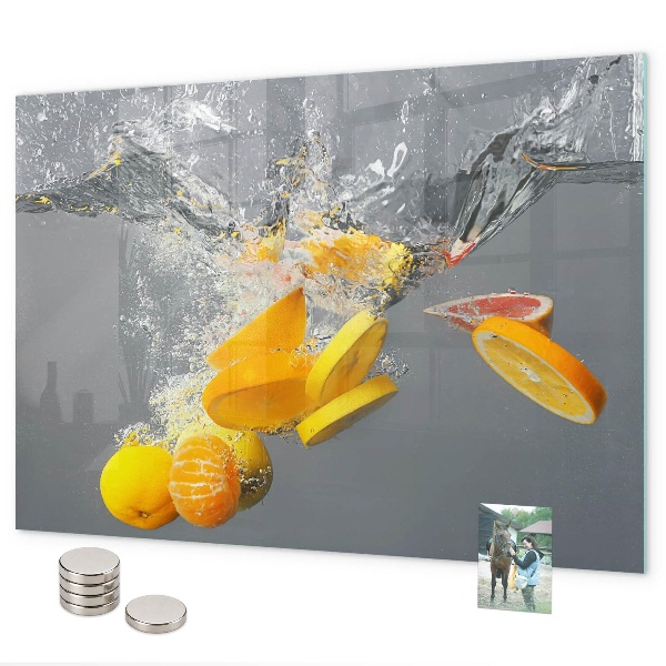Tableau magnétique mural Agrumes dans l'eau