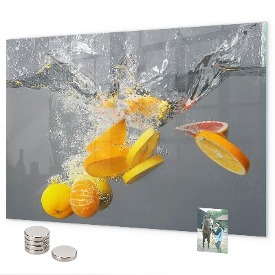 Tableau magnétique mural Agrumes dans l'eau