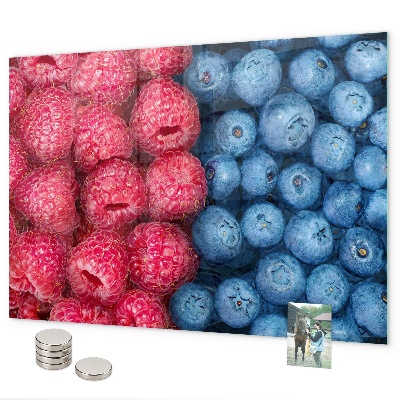 Tableau magnétique mural Myrtilles et framboises