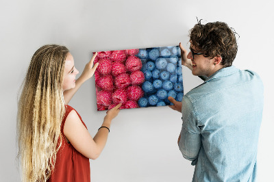 Tableau magnétique mural Myrtilles et framboises
