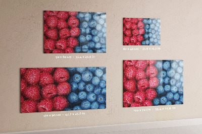 Tableau magnétique mural Myrtilles et framboises
