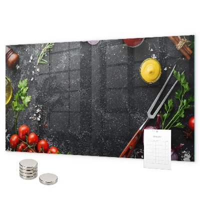 Tableau magnétique mural Légumes sur le comptoir