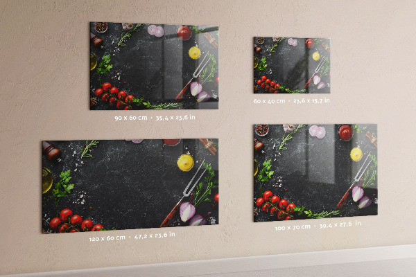 Tableau magnétique mural Légumes sur le comptoir