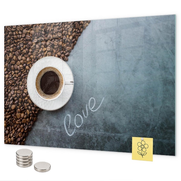 Tableau magnétique mural Une tasse de café
