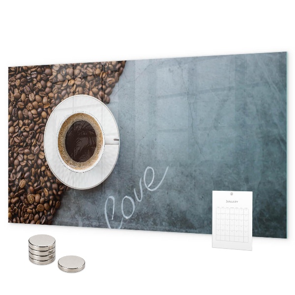 Tableau magnétique mural Une tasse de café