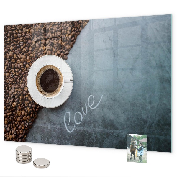 Tableau magnétique mural Une tasse de café